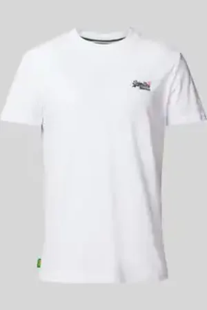 Superdry T-shirt met labelstitching