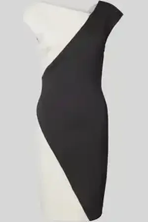 Calvin Klein Knielange kokerjurk met labeldetail