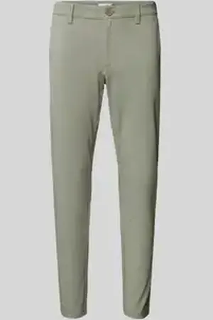 Only & Sons Slim fit stoffen broek met riemlussen, model 