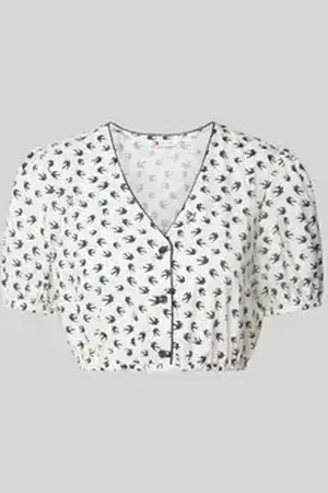 Tommy Hilfiger Korte overhemdblouse met knoopsluiting