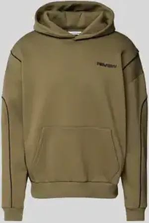 Review Hoodie met labelprint