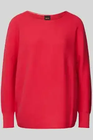 HUGO BOSS Gebreide pullover met ballonmouwen, model 
