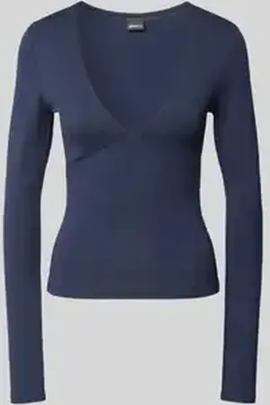 Gina Tricot Shirt met lange mouwen en V-hals