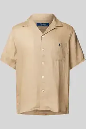 Ralph Lauren Custom fit linnen overhemd met resortkraag