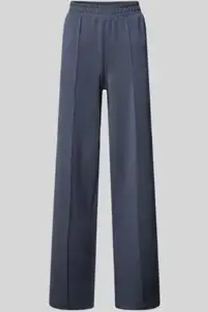 Christian Berg Straight leg sweatpants met vaste persplooien
