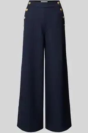 GANT Wide leg stoffen broek met knoopsluitingen