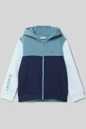 Lacoste Sweatjack met logopatch