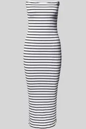 Calvin Klein Midi-jurk in riblook