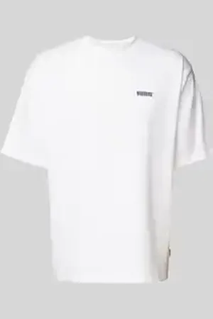 Woodbird Oversized T-shirt met labelprint