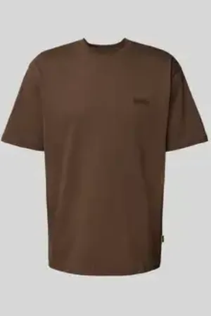 Woodbird Oversized T-shirt met labelstitching