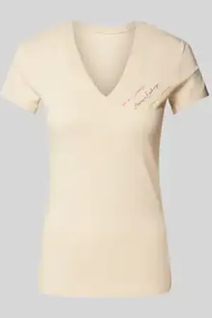 Armani Exchange T-shirt met label met siersteentjes