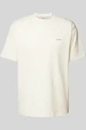 Woodbird Oversized T-shirt met labelprint