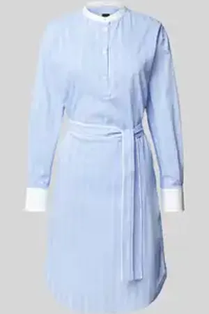 HUGO BOSS Knielange jurk met strikceintuur, model 