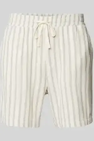 Woodbird Loose fit korte broek met labeldetail, model 