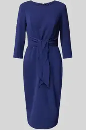 Adrianna Papell Knielange cocktailjurk met knoopdetail