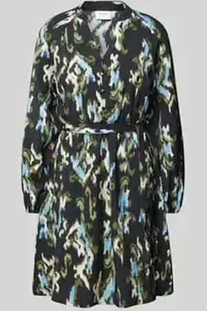 VILA Knielange jurk in kreuklook, model 
