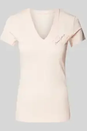 Armani Exchange T-shirt met label met siersteentjes