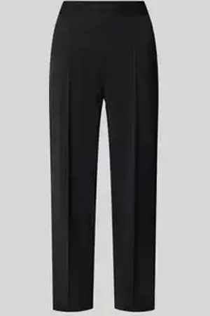 Comma, Regular fit stoffen broek met vaste persplooien
