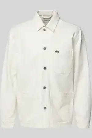 Lacoste Relaxed fit overhemdjack met steekzakken