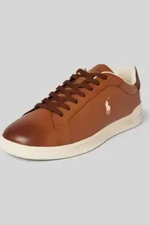 Ralph Lauren Leren sneakers met logoprint, model 