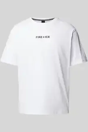 Fire + Ice Poloshirt met labelprint, model 