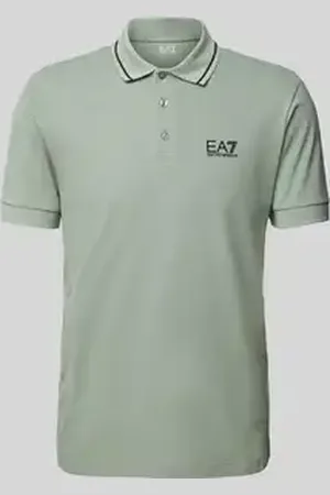 EA7 Regular fit poloshirt met labelprint, model 