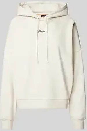 HUGO BOSS Hoodie met labelstitching, model 