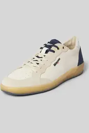 Blauer Sneakers met labelprint, model 