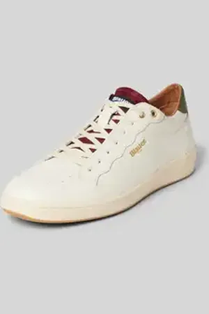 Blauer Sneakers met labelprint, model 
