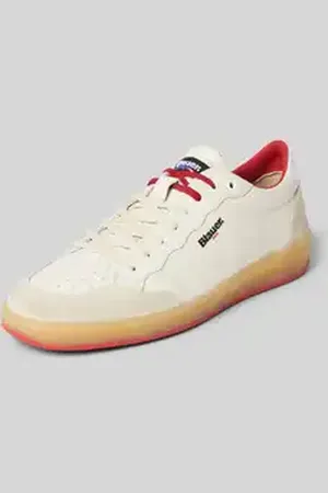 Blauer Sneakers met labelprint, model 