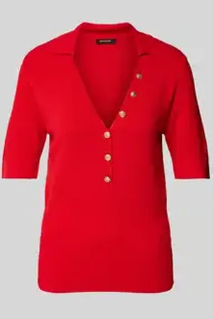 More & More Gebreid shirt met reverskraag