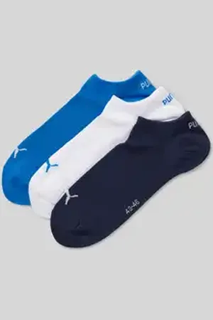 PUMA Sneakersokken met labeldetails in een set van 3 paar