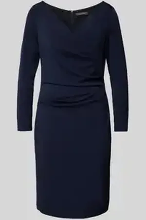 Vera Mont Knielange cocktailjurk met draperingen
