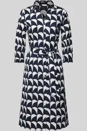 More & More Midi-jurk met strikceintuur