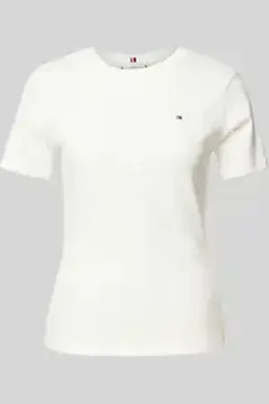 Tommy Hilfiger Slim fit T-shirt met labeldetail