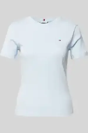 Tommy Hilfiger Slim fit T-shirt met labeldetail
