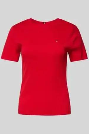 Tommy Hilfiger Slim fit T-shirt met labeldetail