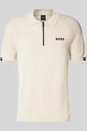 HUGO BOSS Regular fit poloshirt met labelprint, model 