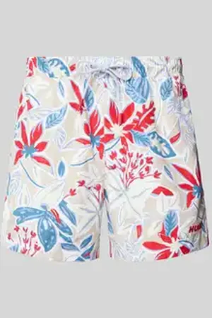 HUGO BOSS Relaxed fit zwembroek met labelprint, model 