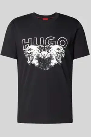 HUGO BOSS T-shirt met label- en motiefprint, model 