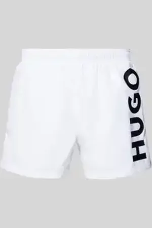 HUGO BOSS Relaxed fit zwembroek met labelprint, model 