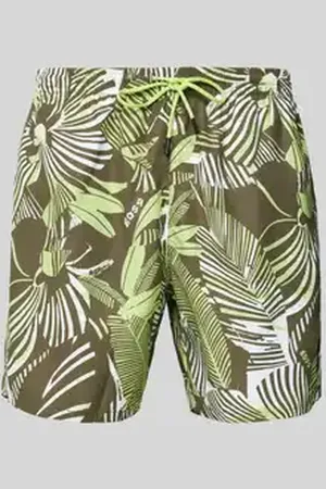 HUGO BOSS Relaxed fit zwembroek met labelbadge, model 