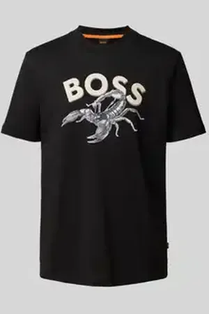 HUGO BOSS T-shirt met label- en motiefprint, model 