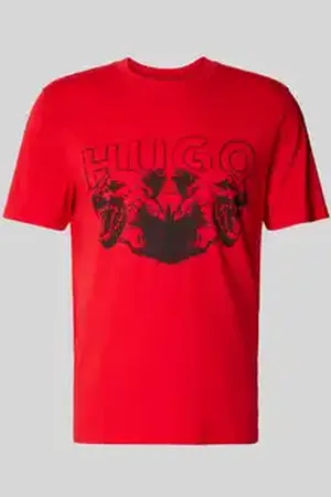 HUGO BOSS T-shirt met label- en motiefprint, model 