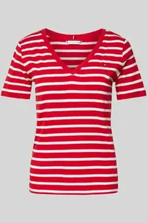 Tommy Hilfiger Slim fit T-shirt met V-hals, model 