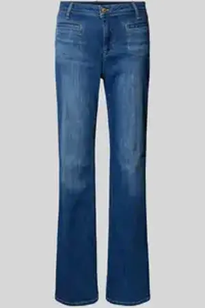 raffaello rossi Flared jeans met strookzakken, model 