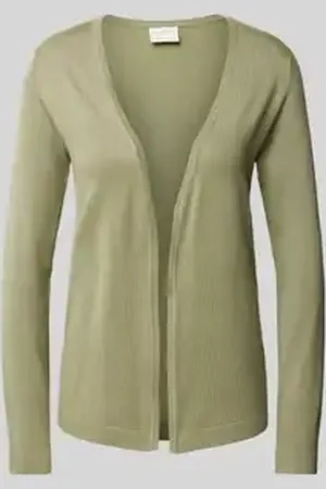 Kaffe Cardigan met opengewerkte voorkant, model 