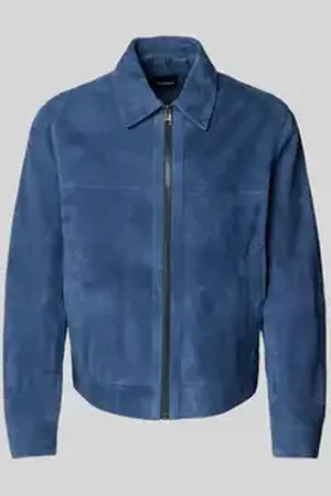 HUGO BOSS Leren jack met strookzakken, model 