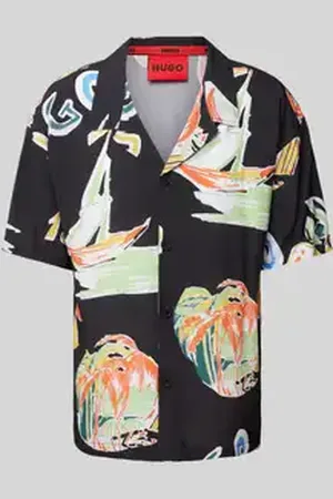 HUGO BOSS Relaxed fit vrijetijdsoverhemd met 1/2-mouwen