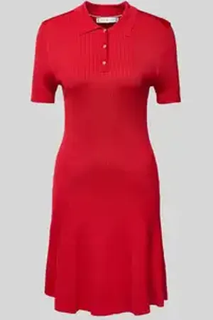 Tommy Hilfiger Knielange polojurk in riblook